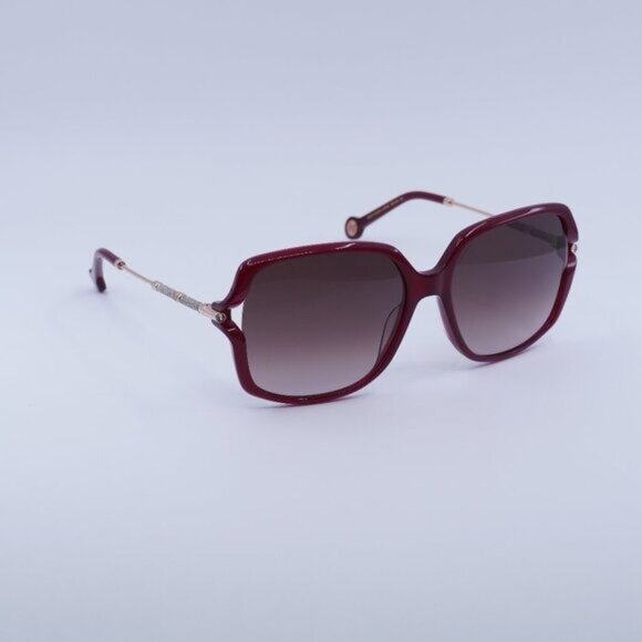 Carolina Herrera HER 0132/G/S 0LHF HA Sunglasses Burgundy/Gold Square Frame main image 6